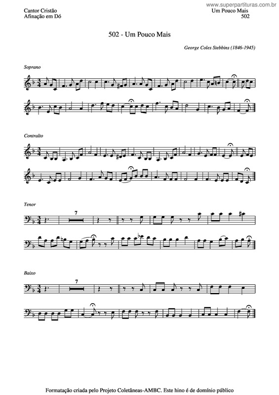 Partitura da música Um Pouco Mais v.2