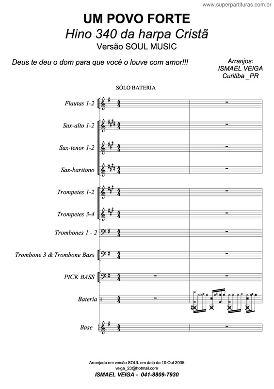 Partitura da música Um Povo Forte - 340 HC v.2