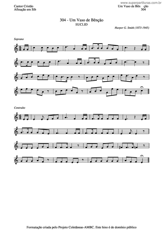 Partitura da música Um Vaso De Bênção v.3