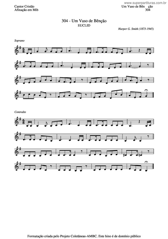 Partitura da música Um Vaso De Bênção v.4