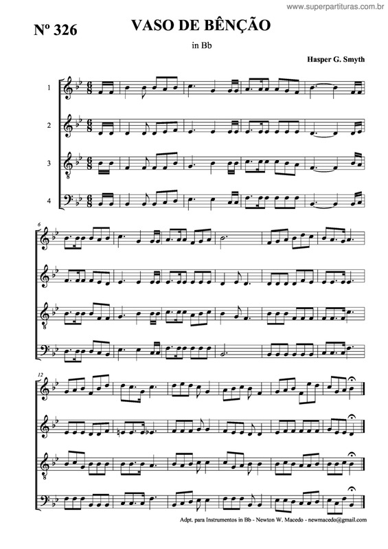 Partitura da música Um Vaso De Bênção v.5