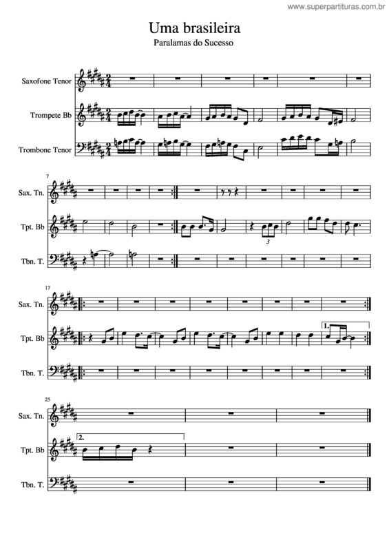 Partitura da música Uma Brasileira v.5