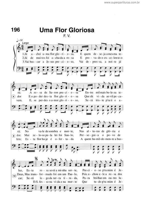 Partitura da música Uma Flor Gloriosa v.2