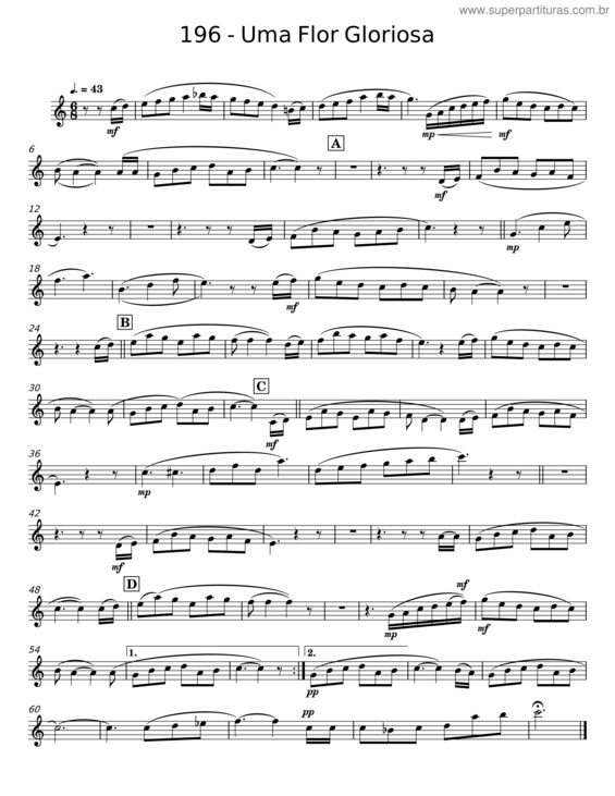 Partitura da música Uma Flor Gloriosa v.3