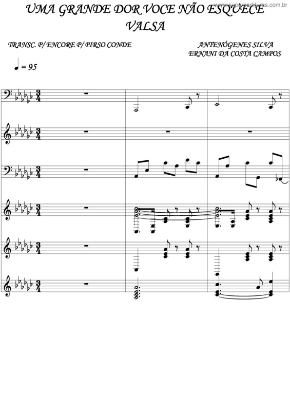 Partitura da música Uma Grande Dor Você Não Esquece v.2