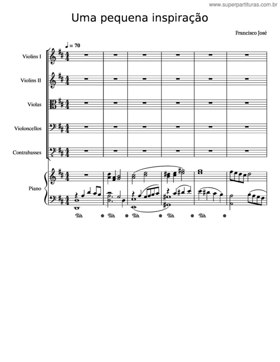 Partitura da música Uma Pequena Inspiração