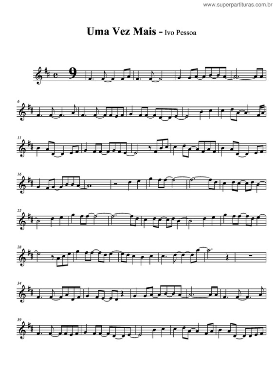 Partitura da música Uma Vez Mais v.4