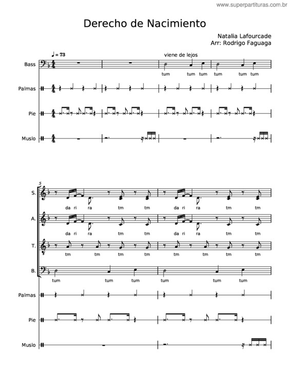 Partitura da música Un Derecho De Nacimiento – Natalia Lafourcade