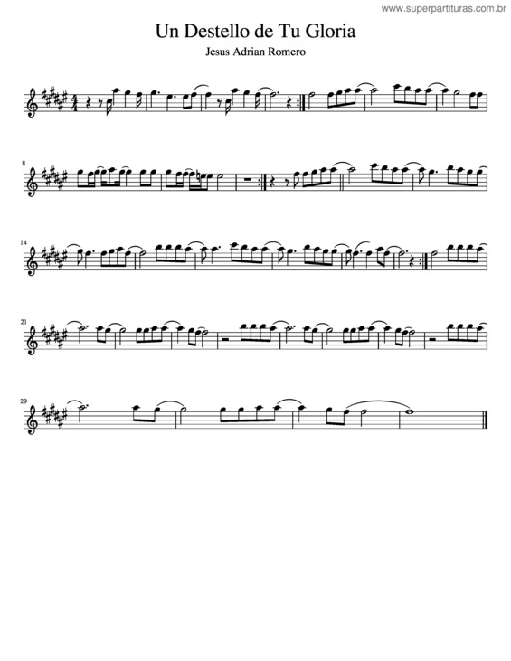 Partitura da música Un Destello De Tu Gloria v.2