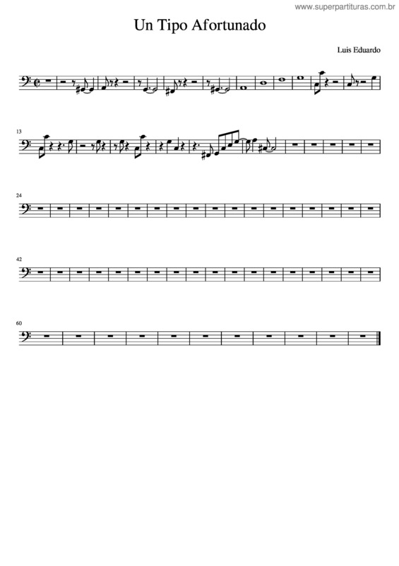 Partitura da música Un Tipo Afortunado