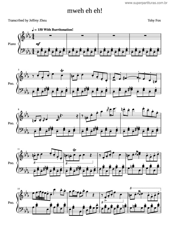 Partitura da música Underswap Ost – Mweh Eh Eh!