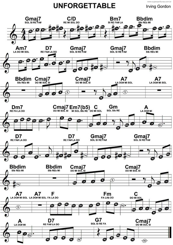 Partitura da música Unforgettable v.7