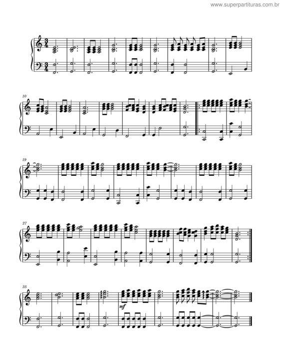 Partitura da música Unica