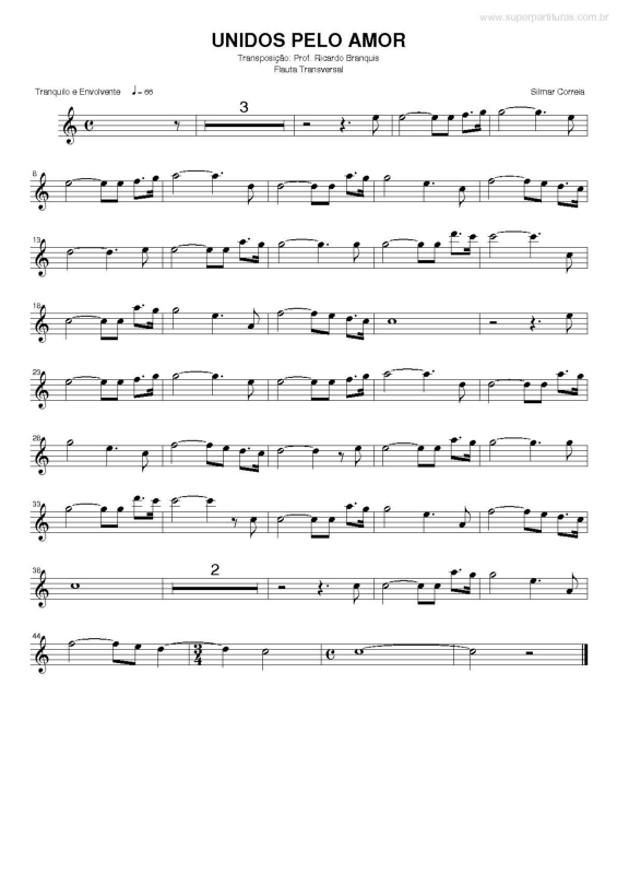 Partitura da música Unidos Pelo Amor