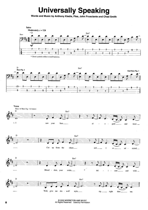 Partitura da música Universally Speaking v.2