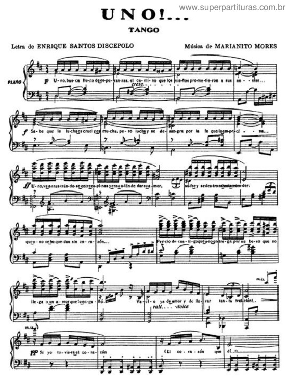 Partitura da música Uno v.4