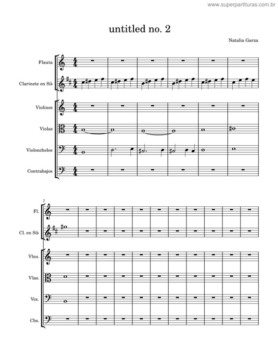 Partitura da música Untitled No. 2