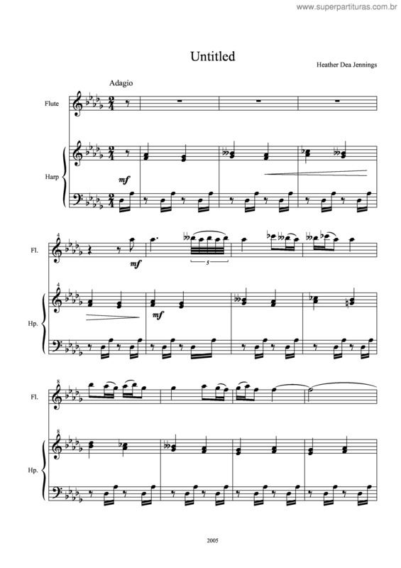 Partitura da música Untitled