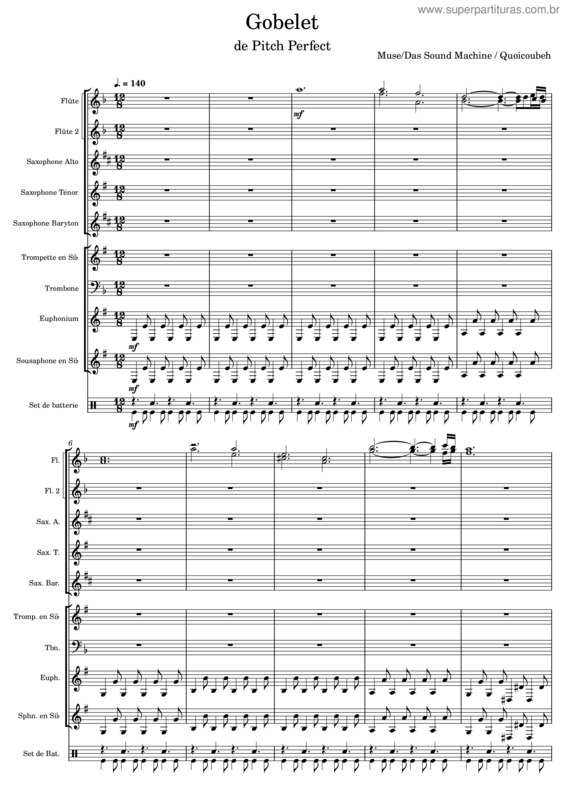 Partitura da música Uprising Tsunami