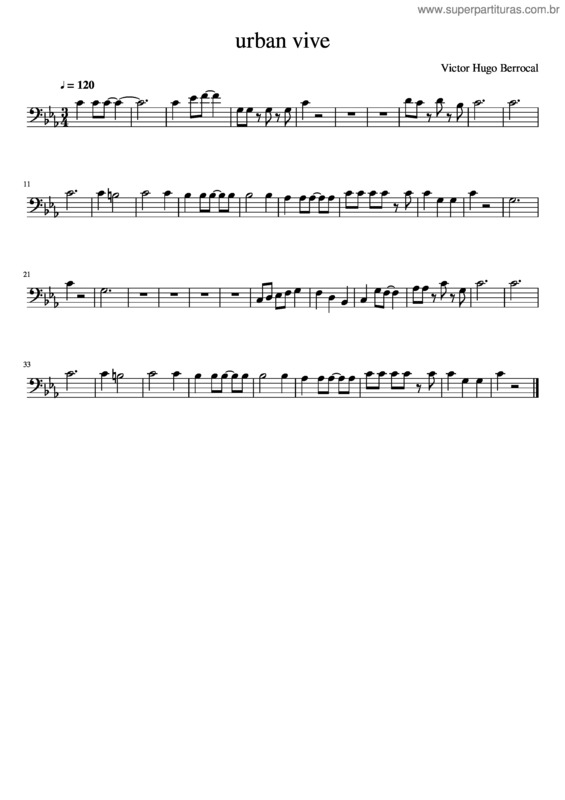 Partitura da música Urban Vive