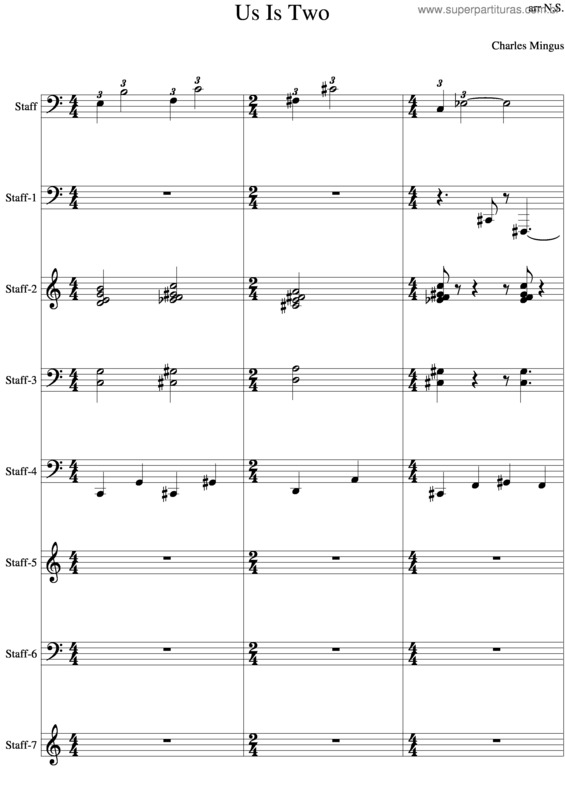 Partitura da música Us Is Two