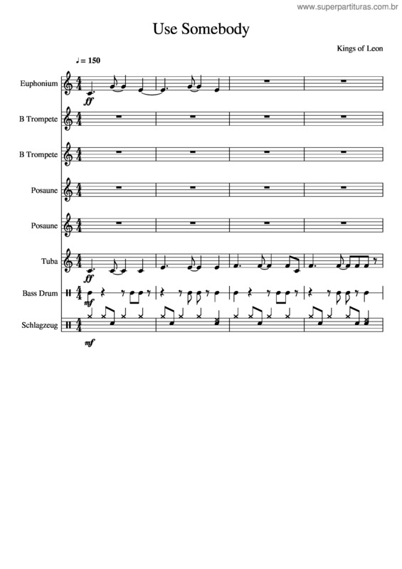 Partitura da música Use Somebody v.2