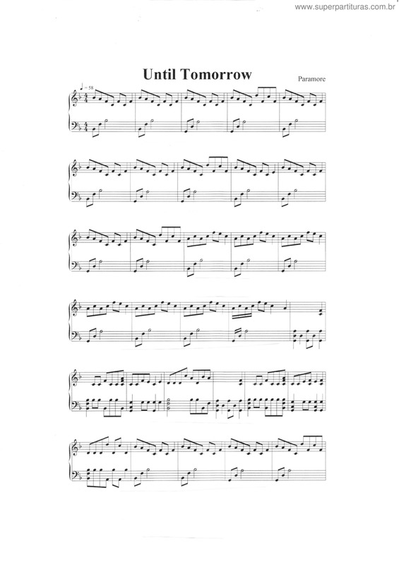 Partitura da música Util Tomorrow