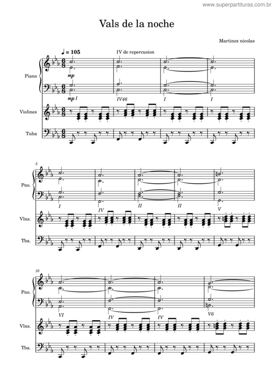 Partitura da música Vals De La Noche v.3