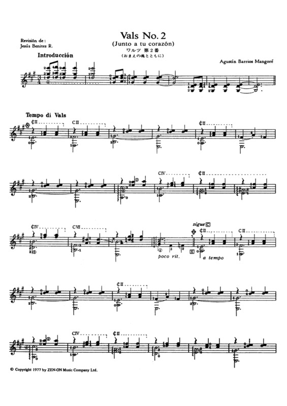 Partitura da música Vals No 2