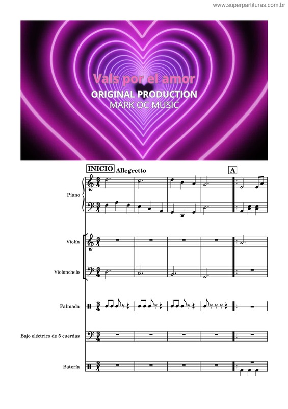 Partitura da música Vals Por El Amor