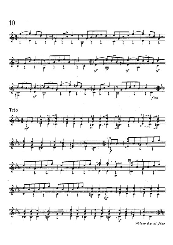 Partitura da música Valsa 10 (Op 57)