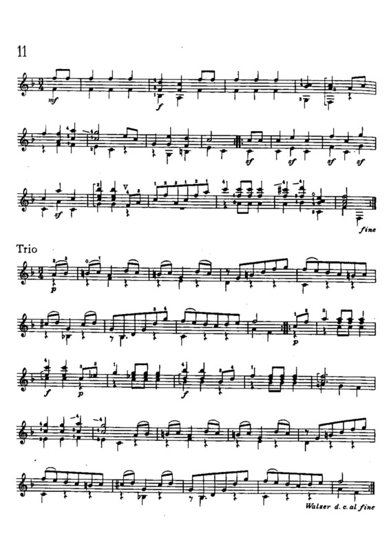 Partitura da música Valsa 11 (Op 57)