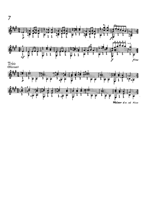 Partitura da música Valsa 7 (Op 57)