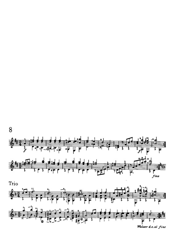 Partitura da música Valsa 8 (Op 57)