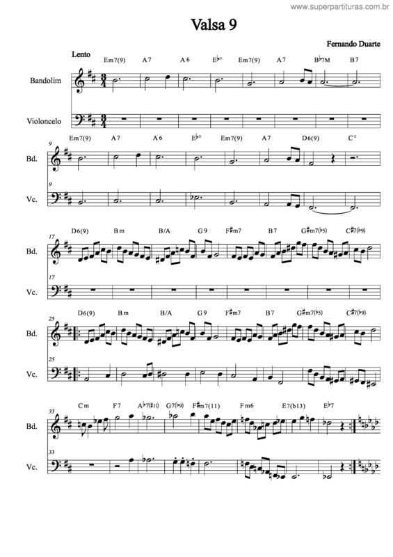 Partitura da música Valsa 9