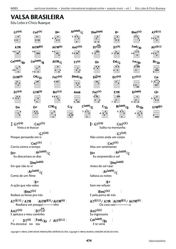 Partitura da música Valsa Brasileira v.2