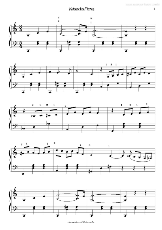 Partitura da música Valsa das Flores
