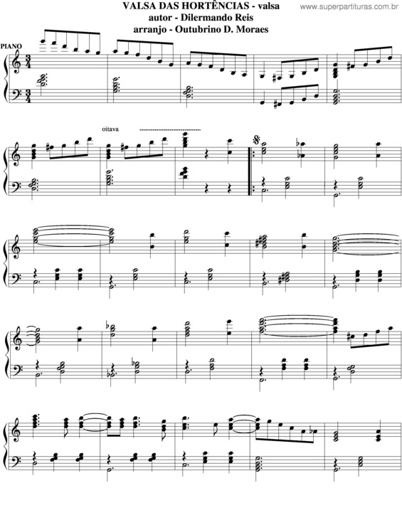 Partitura da música Valsa Das Hortências v.4