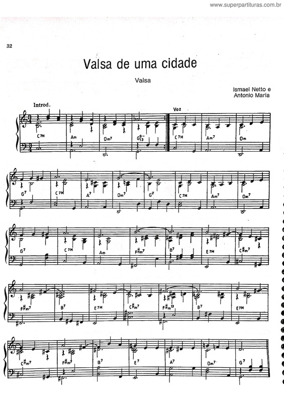 Partitura da música Valsa De Uma Cidade v.2