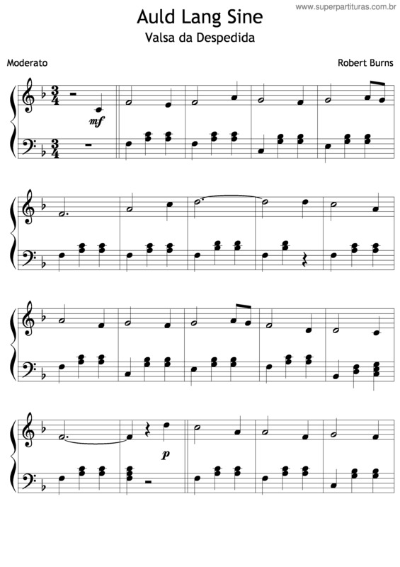 Partitura da música Valsa Despedida 2