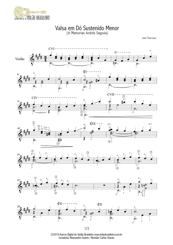 Partitura da música Valsa em Do Sustenido Menor