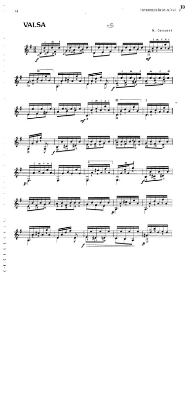 Partitura da música Valsa em Sol v.2