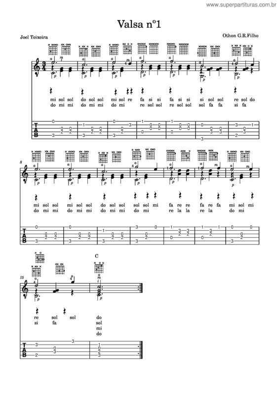 Partitura da música Valsa Nº1 v.5