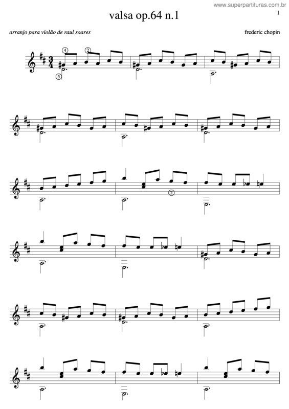 Partitura da música Valsa Op 64 v.4