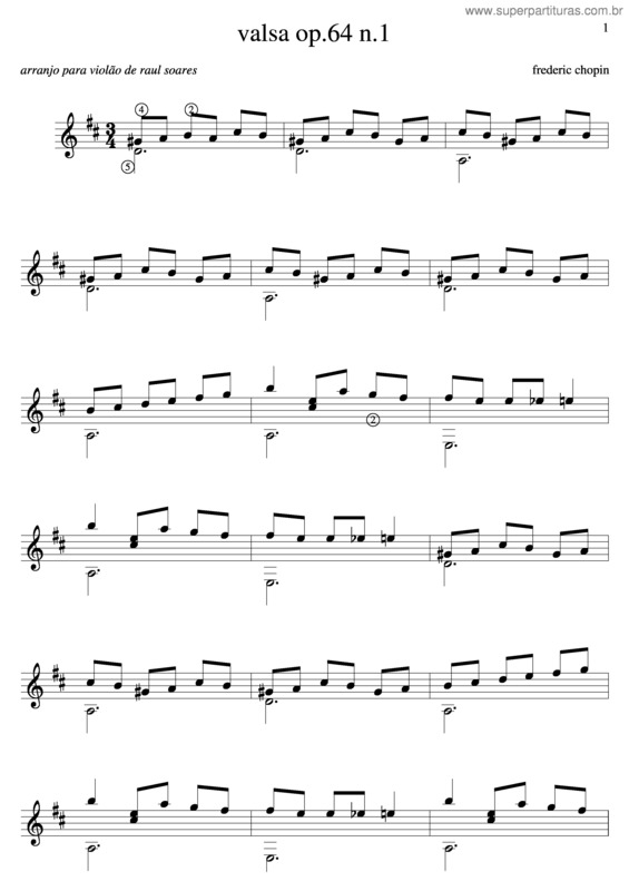 Partitura da música Valsa Op 64 v.4