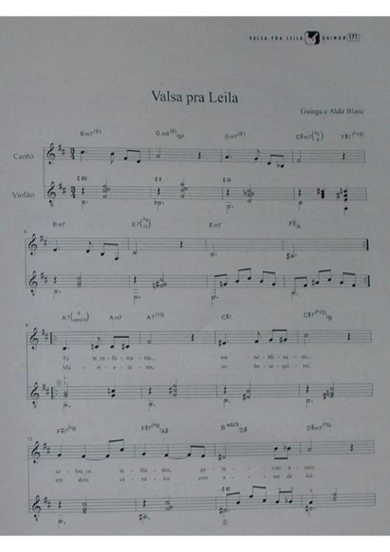 Partitura da música Valsa pra Leila