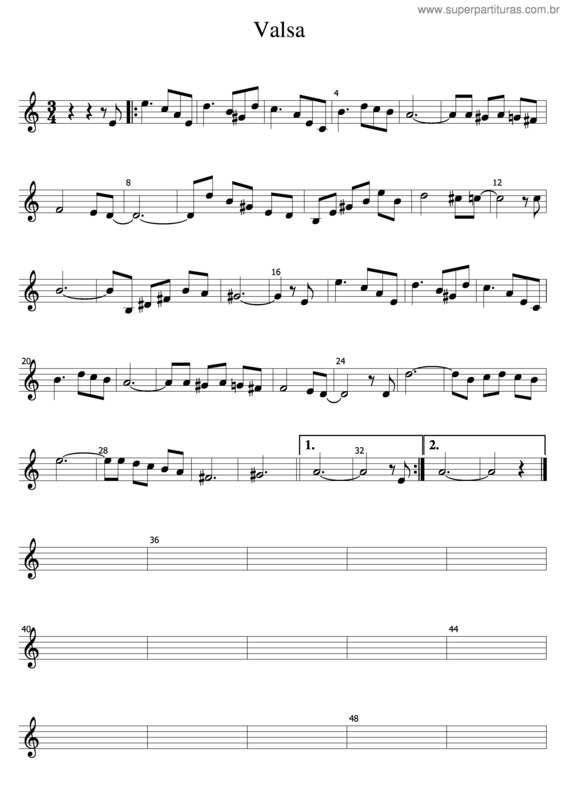 Partitura da música Valsa v.3