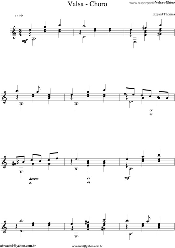 Partitura da música Valsa v.5