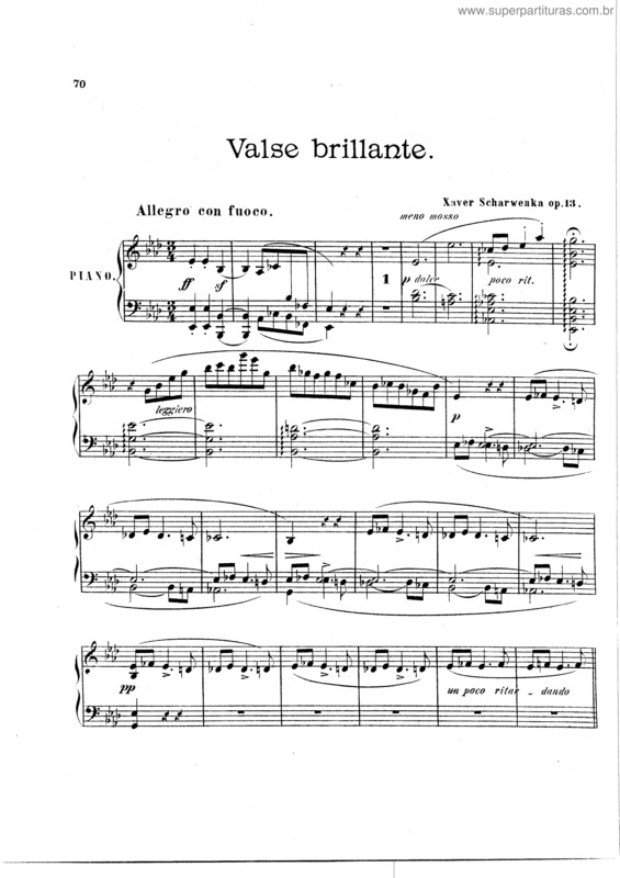 Partitura da música Valse Brilliante