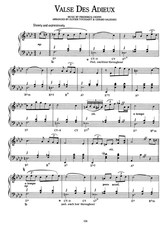 Partitura da música Valse Des Adieux